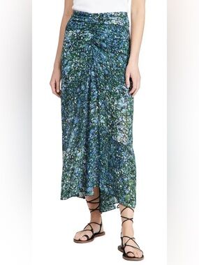 Veronica Beard Limani Asymmetrical Ruched Skirt Size 2